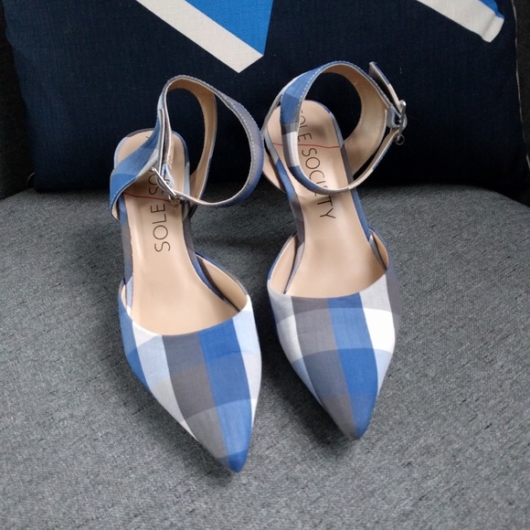 Sole Society Shoes - Sole Society Olyvia plaid heel